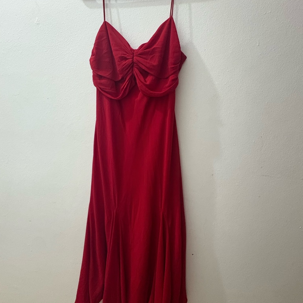 SL Fashions Strapless Red Dress